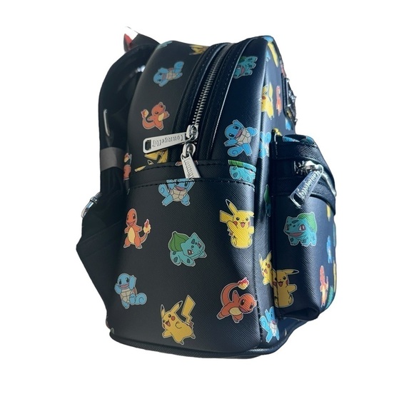 Loungefly Pokemon Starter Black Mini Backpack - Picture 6 of 6